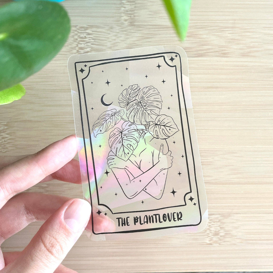Sun Catcher Sticker - Tarotkarte The Plantlover