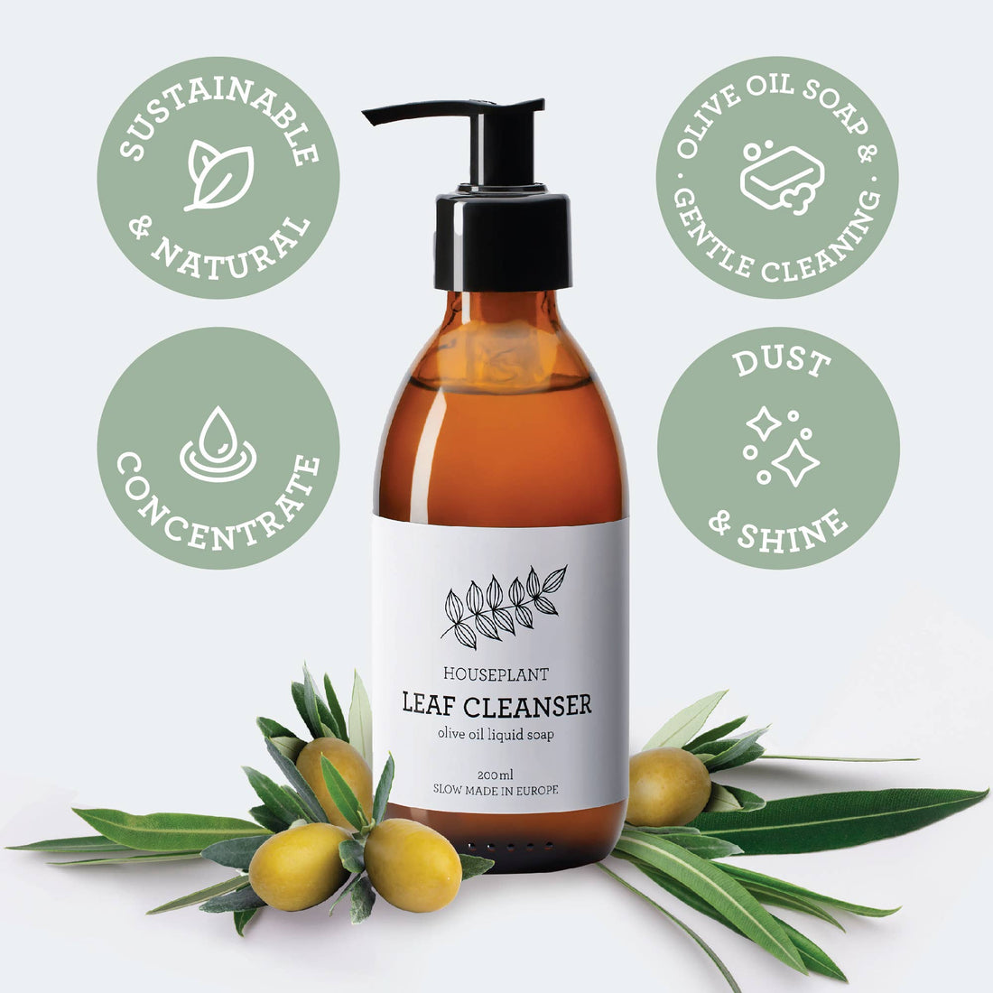 Natürliche Pflanzenseife | Leaf Cleanser Olivenölseife 200 ml
